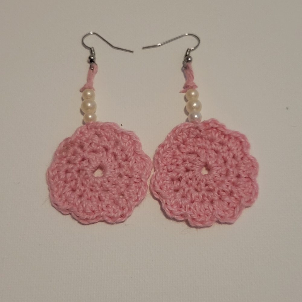 Handmade Pastel Pink Earrings